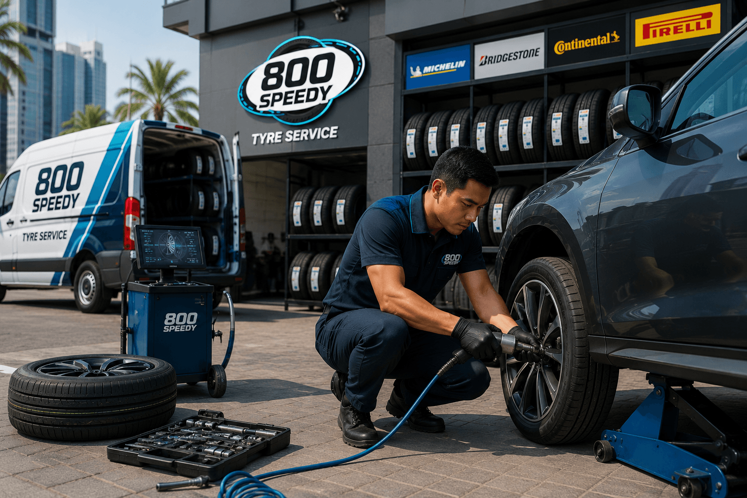 Tyre Replacement Dubai – We Reach You in 30-45 Minutes